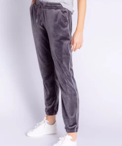 P.J. Salvage Velour Vanity Pant Charcoal
