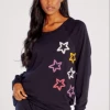 WildFox Star Stiches Longsleeve Black