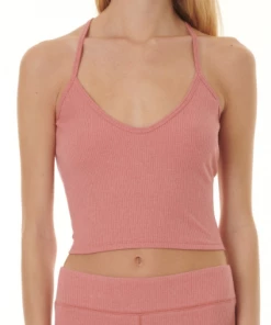 Splendid Botanical Rib Tank Rose