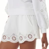Splendid Brynn Eyelet Short White