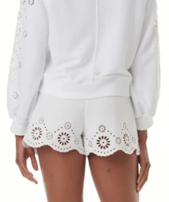 Splendid Brynn Eyelet Short White