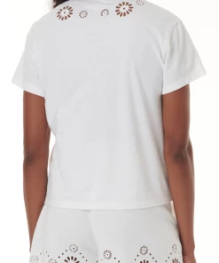 Splendid Brynn Eyelet Tee White