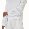 Splendid Brynn Eyelet Sweatshirt White