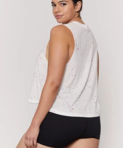 Spiritual Gangster Crop Tank White Zodiac Print