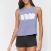 Spiritual Gangster Light Crop Tank Heather Blue Ash