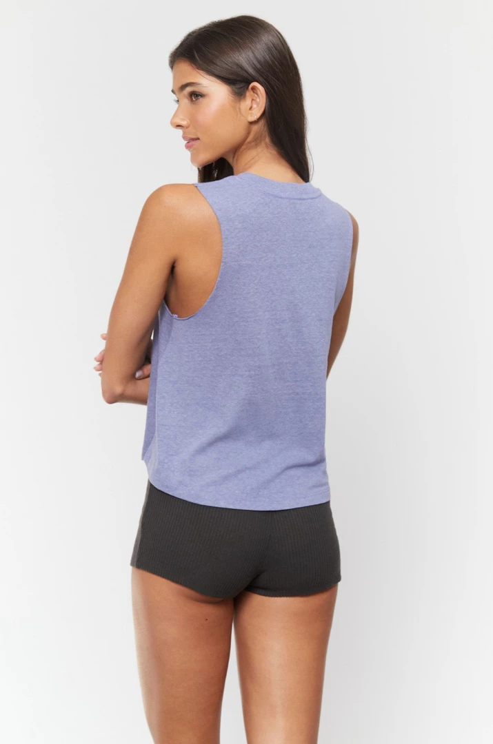 Spiritual Gangster Light Crop Tank Heather Blue Ash 4 Spiritual Gangster Light Crop Tank Heather Blue Ash