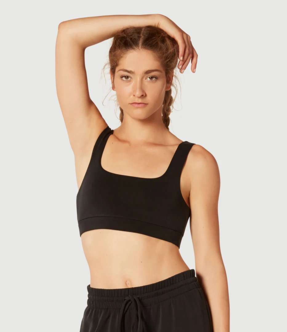 NUX Sleek Square Bra Black 3 NUX Sleek Square Bra Black