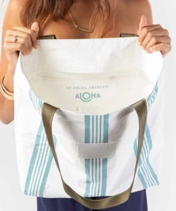 Aloha Collection Linen Stripes Day Tripper Bleu