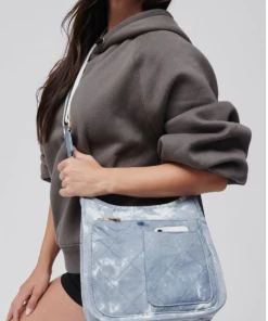 Sol And Selene Motivator Messenger Crossbody Bag Slate Cloud