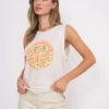 Project Social T Smiley Trip Tank Vintage White