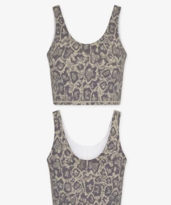 Varley Let's Go Walker Bra Sage Snake