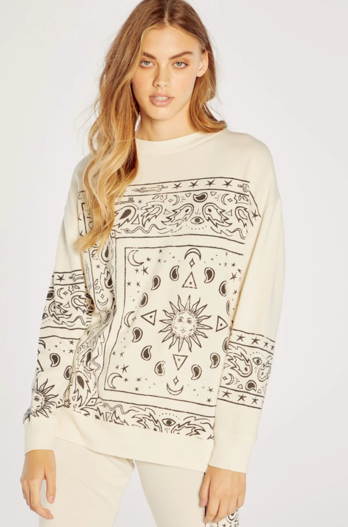 WildFox Voodoo Bandana Sweatshirt Vanilla 3 WildFox Voodoo Bandana Sweatshirt Vanilla