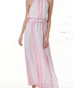 Splendid Kai Maxi Dress Hibiscus Stripe