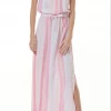 Splendid Kai Maxi Dress Hibiscus Stripe
