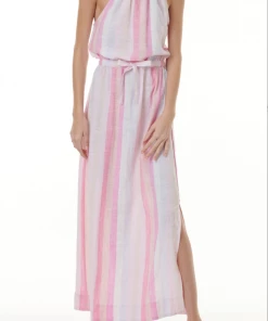 Splendid Kai Maxi Dress Hibiscus Stripe
