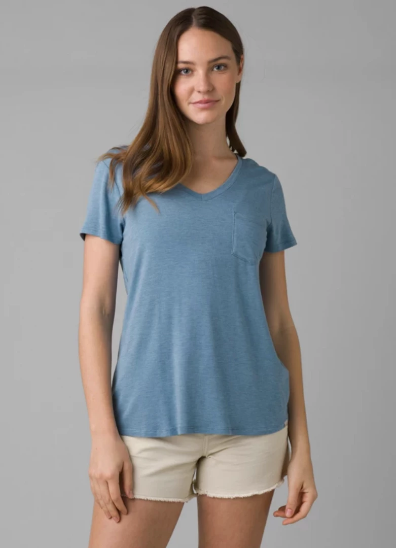 Prana Foundation Short Sleeve Vneck Sea Mist Heather 3 Prana Foundation Short Sleeve Vneck Sea Mist Heather