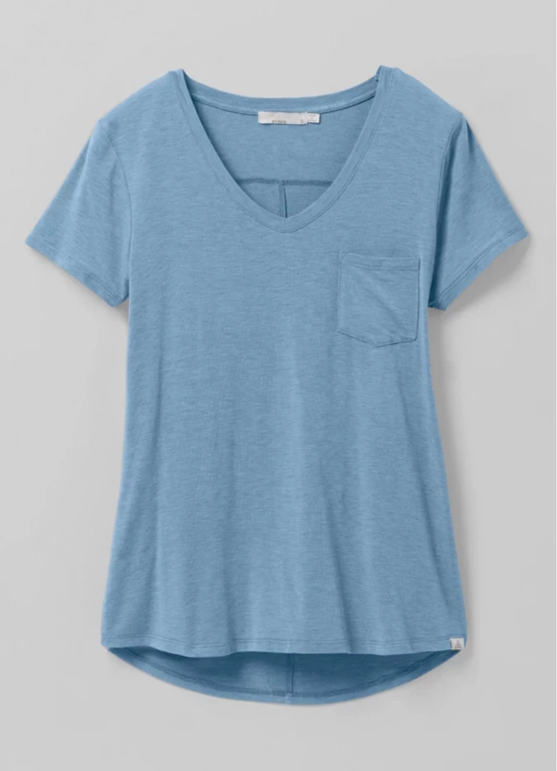 Prana Foundation Short Sleeve Vneck Sea Mist Heather 5 Prana Foundation Short Sleeve Vneck Sea Mist Heather
