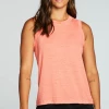 Chaser Linen Raw Edge Tank Calypso