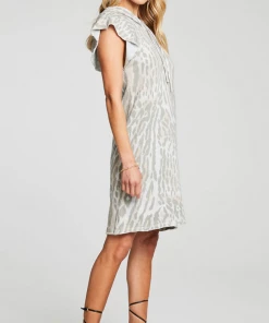 Chaser Flutter Sleeve Hooded Dress Tigress