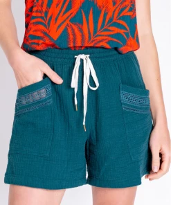 P.J. Salvage Short Gauzin Around Deep Teal