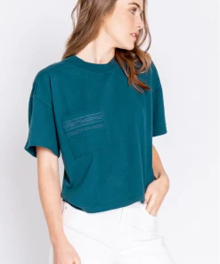 P.J. Salvage Tee Gauzin Around Deep Teal
