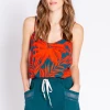 P.J. Salvage Cami Shake Palms Deep Teal