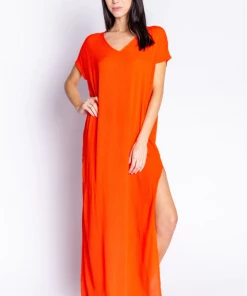 P.J. Salvage Dress Shake Palms Fire