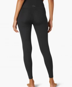 Beyond Yoga Heather Rib High Wasited Midi Black