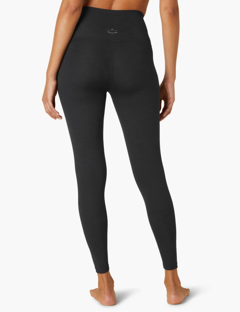 Beyond Yoga Heather Rib High Wasited Midi Black 4 Beyond Yoga Heather Rib High Wasited Midi Black