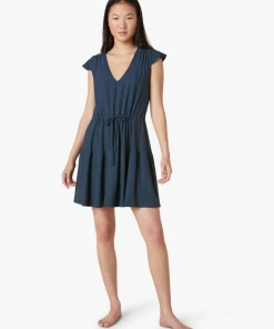 Beyond Yoga Ruffle Dress Nocturnal Navy