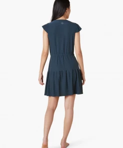 Beyond Yoga Ruffle Dress Nocturnal Navy 5 Beyond Yoga Ruffle Dress Nocturnal Navy