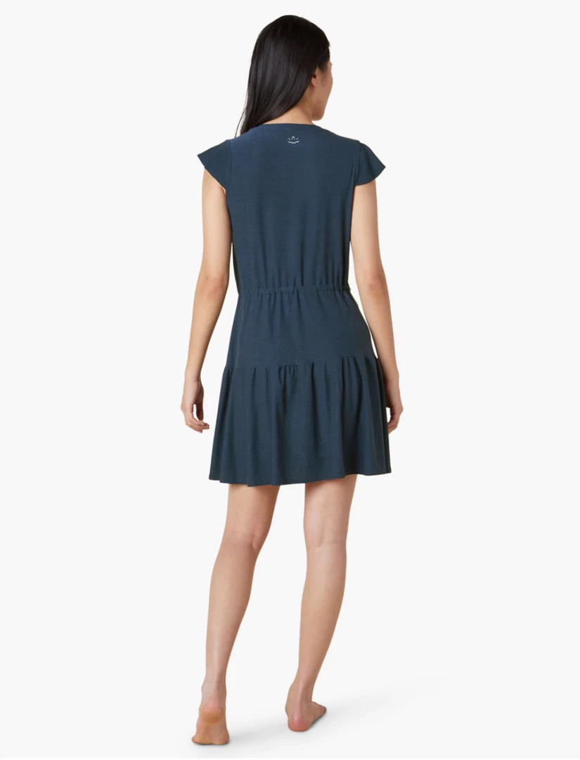 Beyond Yoga Ruffle Dress Nocturnal Navy 4 Beyond Yoga Ruffle Dress Nocturnal Navy