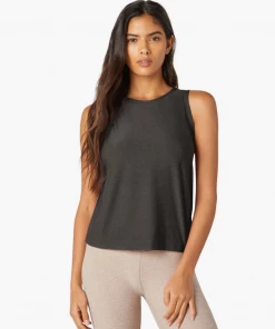 Beyond Yoga Balanced Muscle Tank Darkest Night