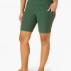 Beyond Yoga Pockets High Waisted Bike Short Pine