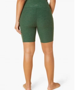 Beyond Yoga Pockets High Waisted Bike Short Pine