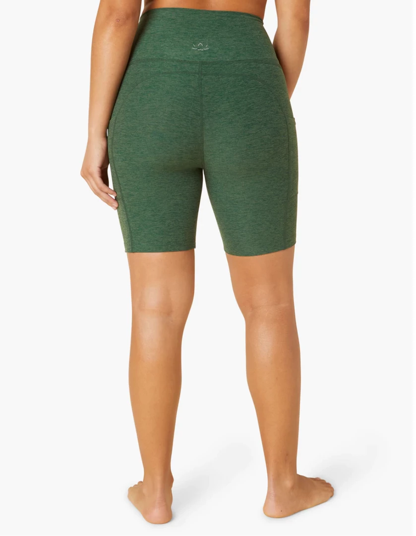 Beyond Yoga Pockets High Waisted Bike Short Pine 4 Beyond Yoga Pockets High Waisted Bike Short Pine