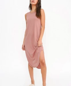 Project Social T Cool And Clean Open Back Tank Dress Rose Clay