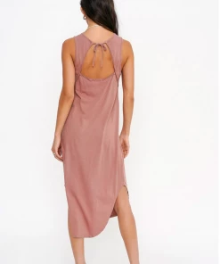 Project Social T Cool And Clean Open Back Tank Dress Rose Clay