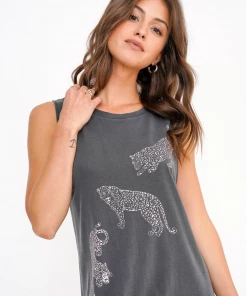 Project Social T Leopards Tank Dress Black