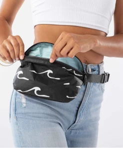 Aloha Collection White On Black SeaSide Hip Pack