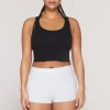Spiritual Gangster Amor Seamless Crop Tank Black 1 Spiritual Gangster Amor Seamless Crop Tank Black