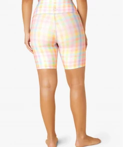 Beyond Yoga High Waisted Biker Short Pastel Gingham