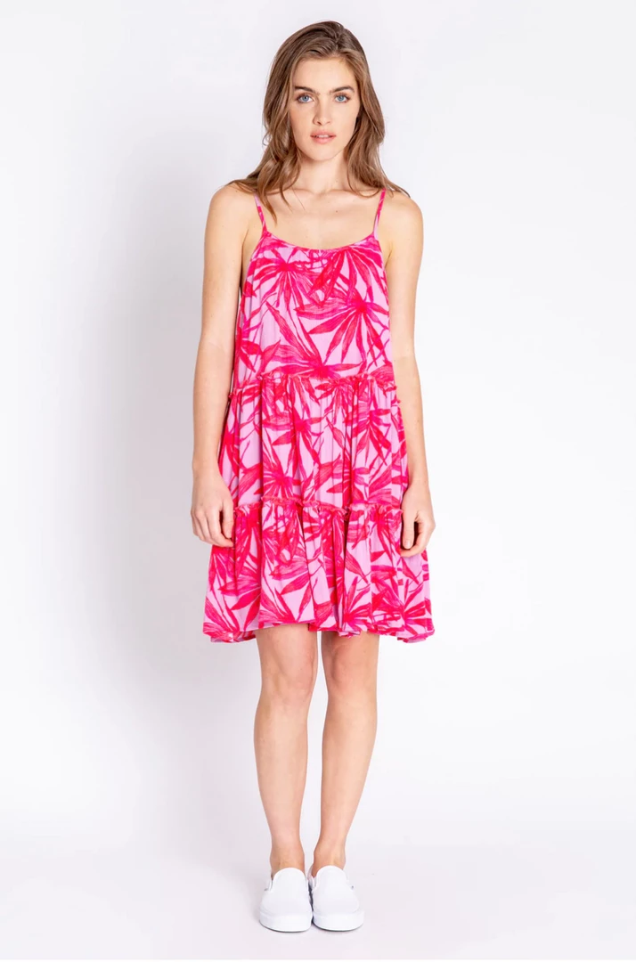 P.J. Salvage Chemise Tranquil Palm Lilac 3 P.J. Salvage Chemise Tranquil Palm Lilac