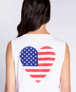 P.J. Salvage Tank Rad White Blue