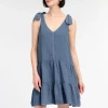 Splendid Carolina Tie Dress Ink Blue