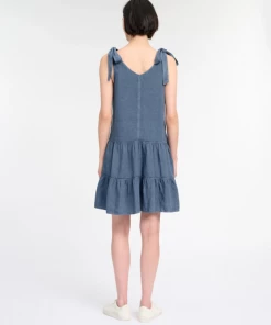 Splendid Carolina Tie Dress Ink Blue