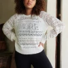 Spiritual Gangster Amore Crochet Sweater Stone