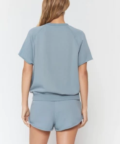 Spiritual Gangster Amore Cut-Off Terry SS Sweatshirt Lake Como