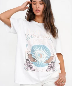 Project Social T Whiskey Business Oversized Tee White