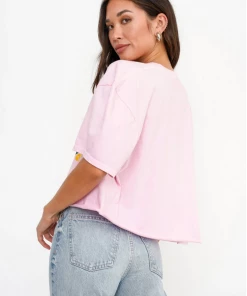 Project Social T Palm Beach Tennis Cropped Tee Alanna Pink